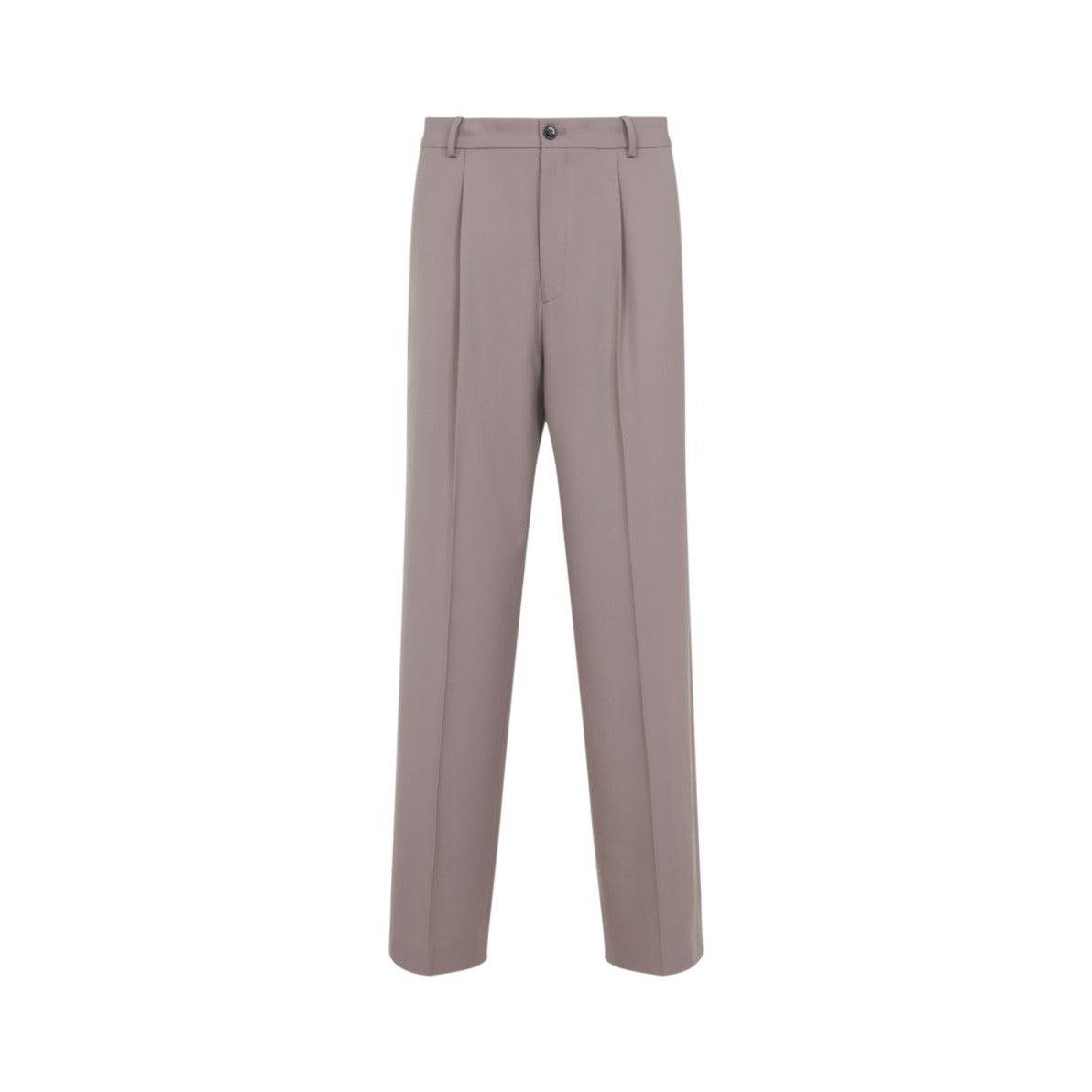Straight-Leg Trousers With Clean Front Pleat