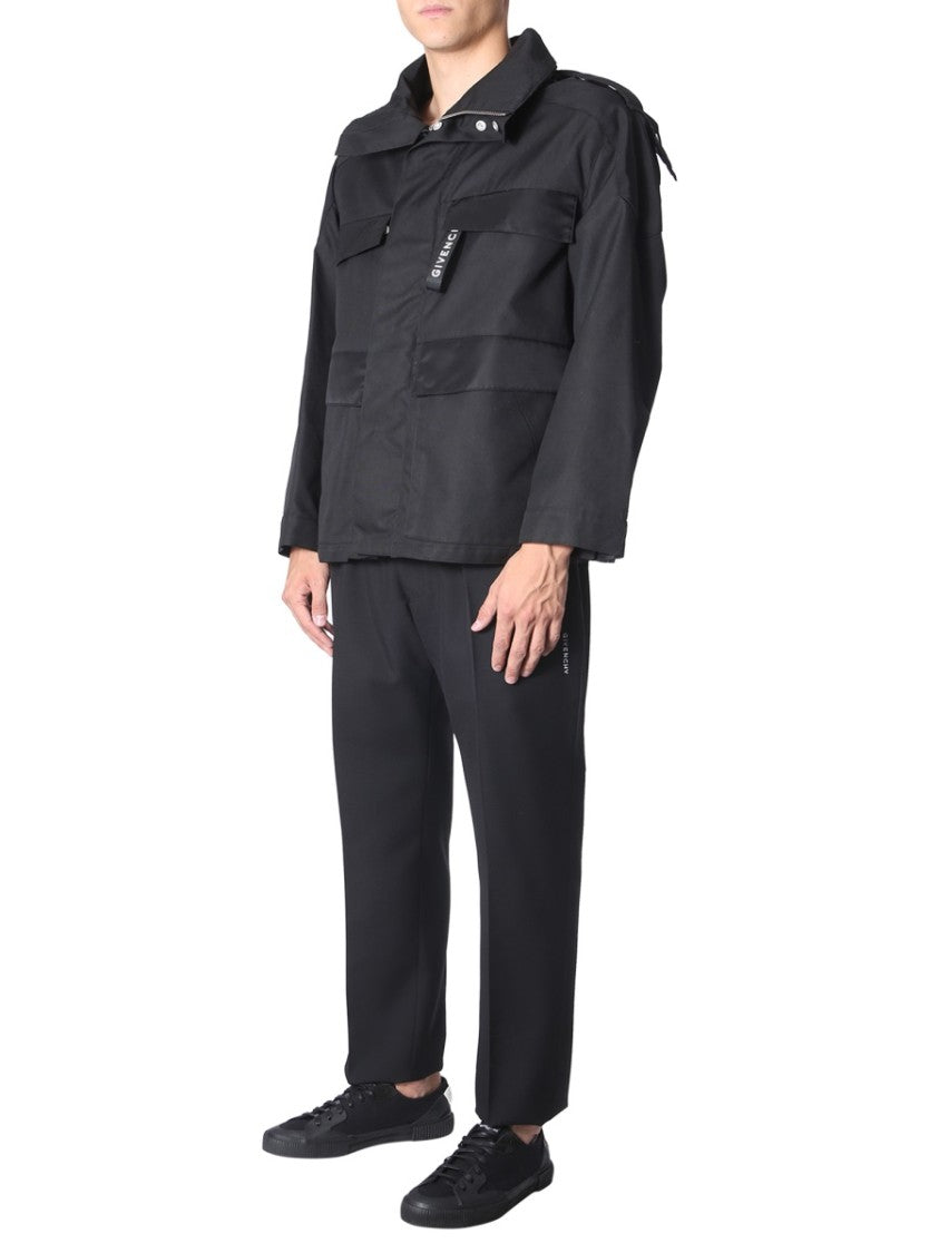 Boxy Wind Jacket With High Collar