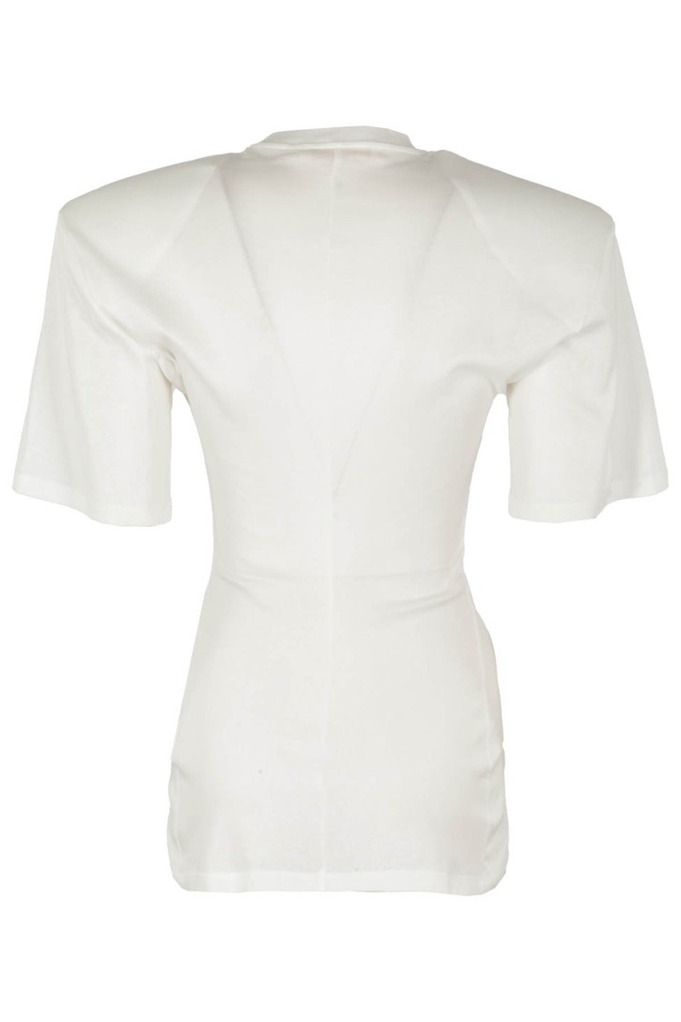 Fitted White Cotton T-Shirt With Contrasting Logo