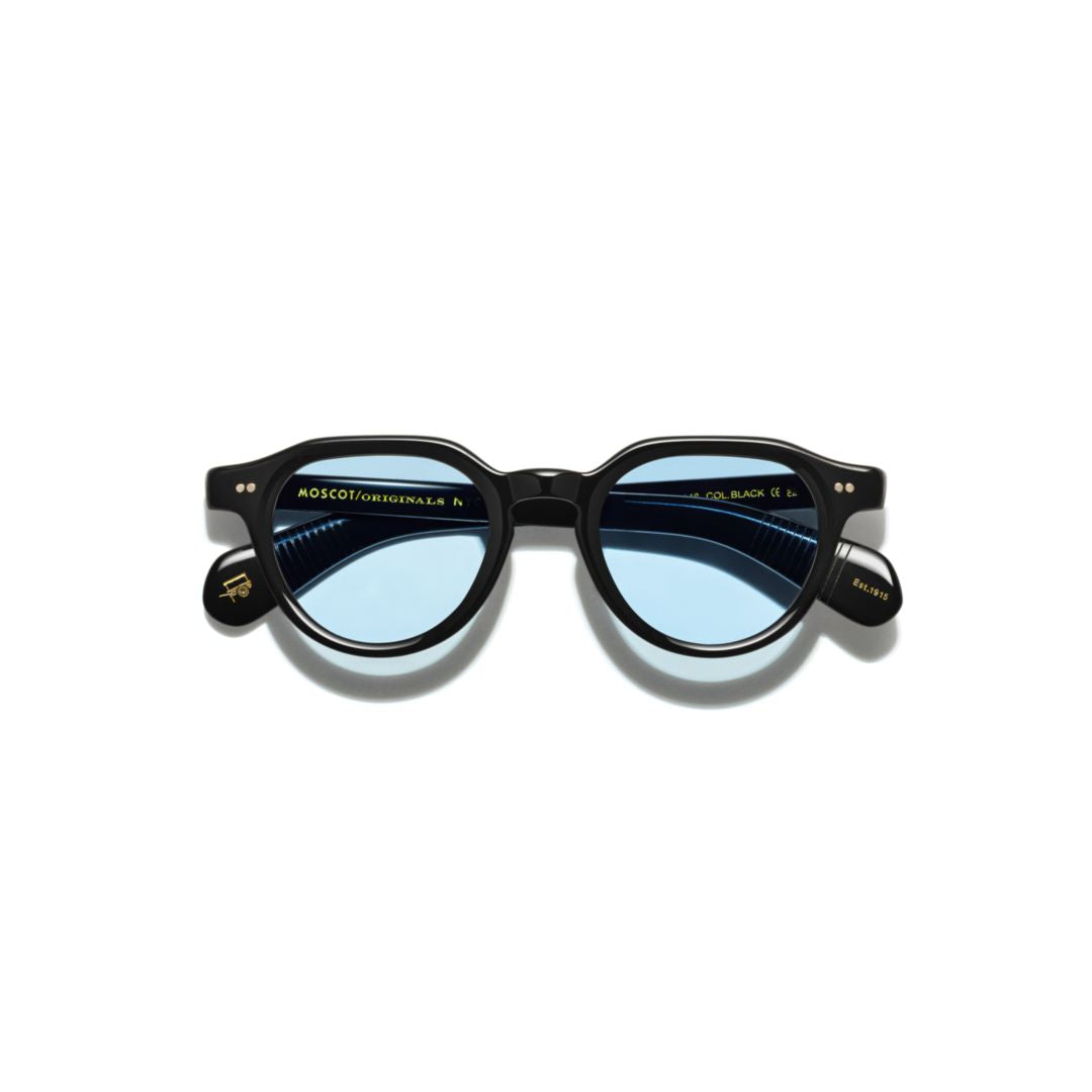 Or-Bai-S Baitsim Sun Glossy Black Round Frame Sunglasses