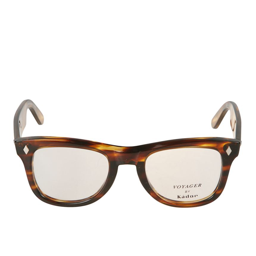 Voyager Classic Rectangular Tortoiseshell Sunglasses with Metal Accents
