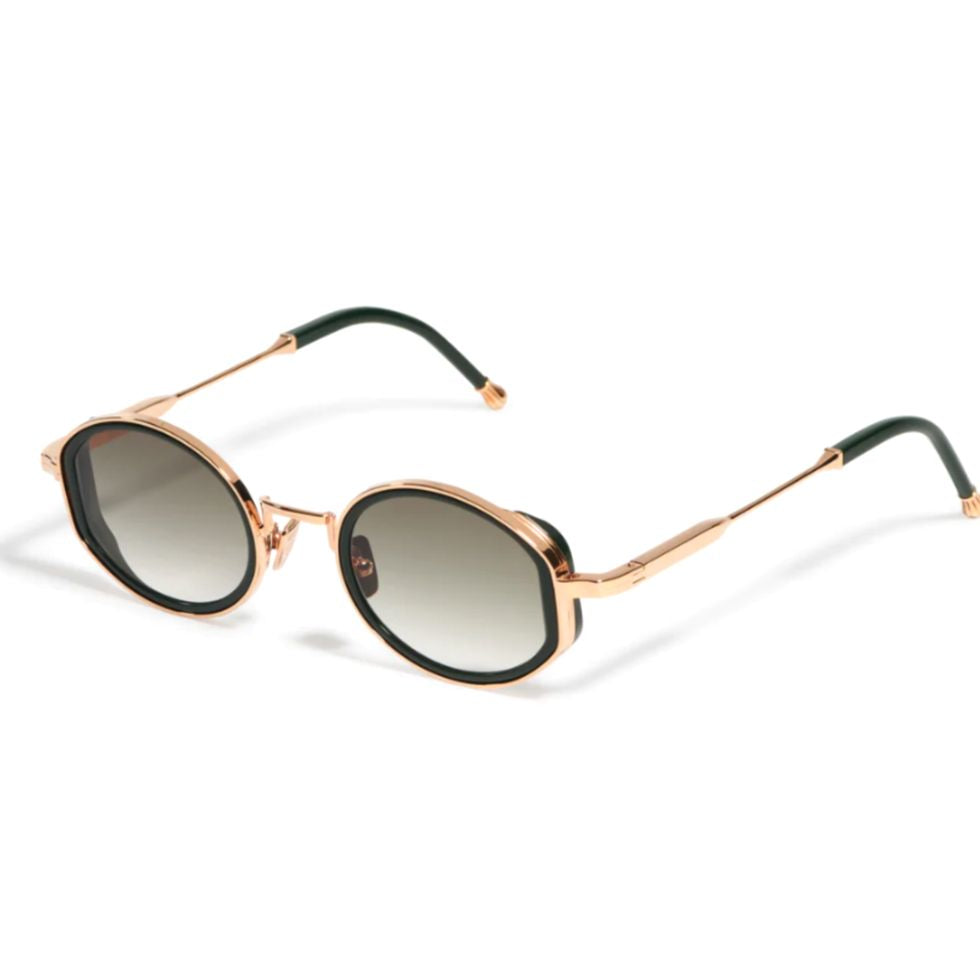 Jared Metallic Gold Sunglasses with Geometric Edges