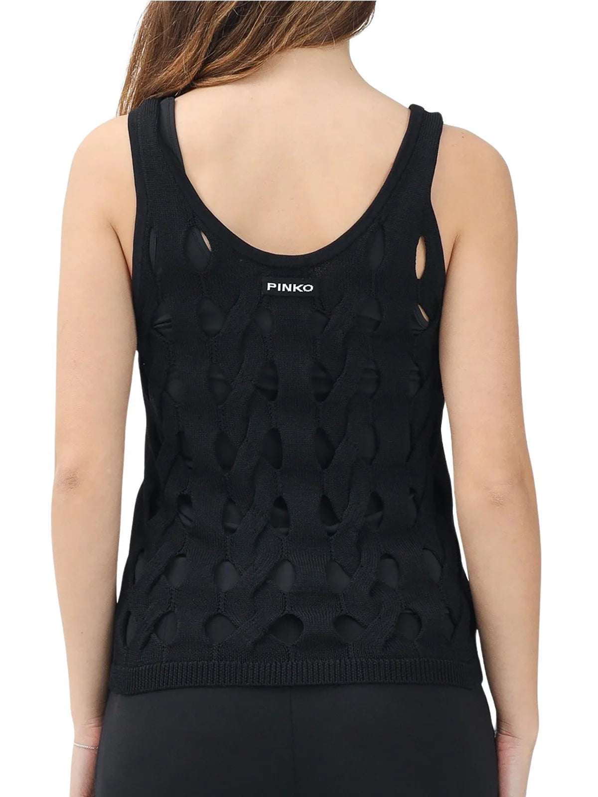Black Viscose Nylon Top