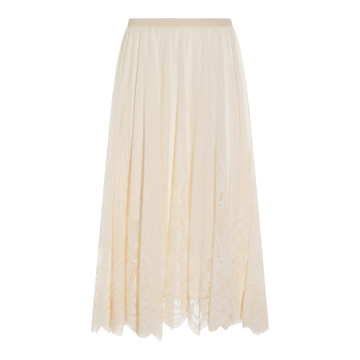 Maxi Skirt With Lace Overlay