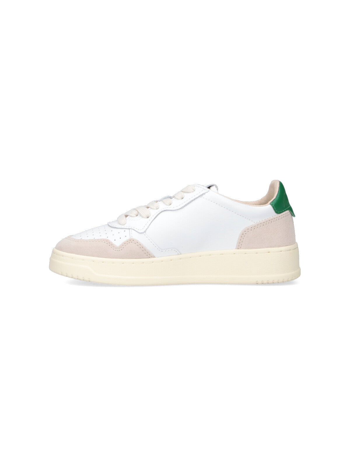 Low-Top White Leather Sneakers