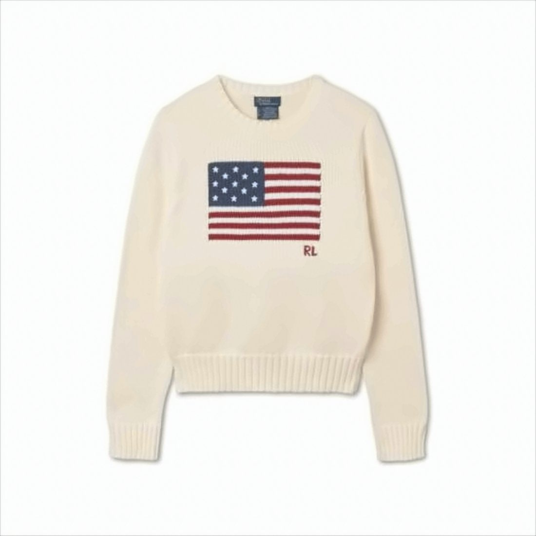 Knitted Sweater with Flag Motif