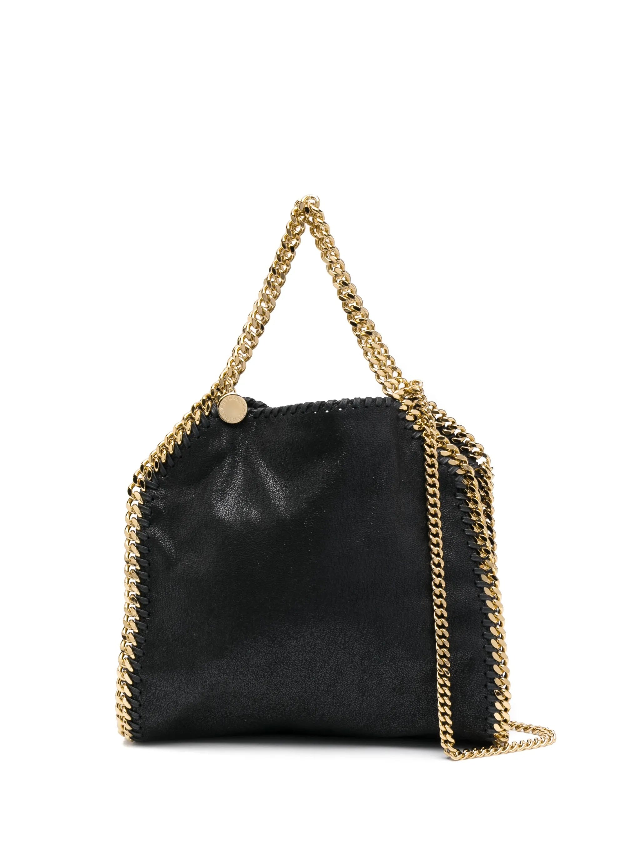 Black Falabella Mini Chain Trim Totes
