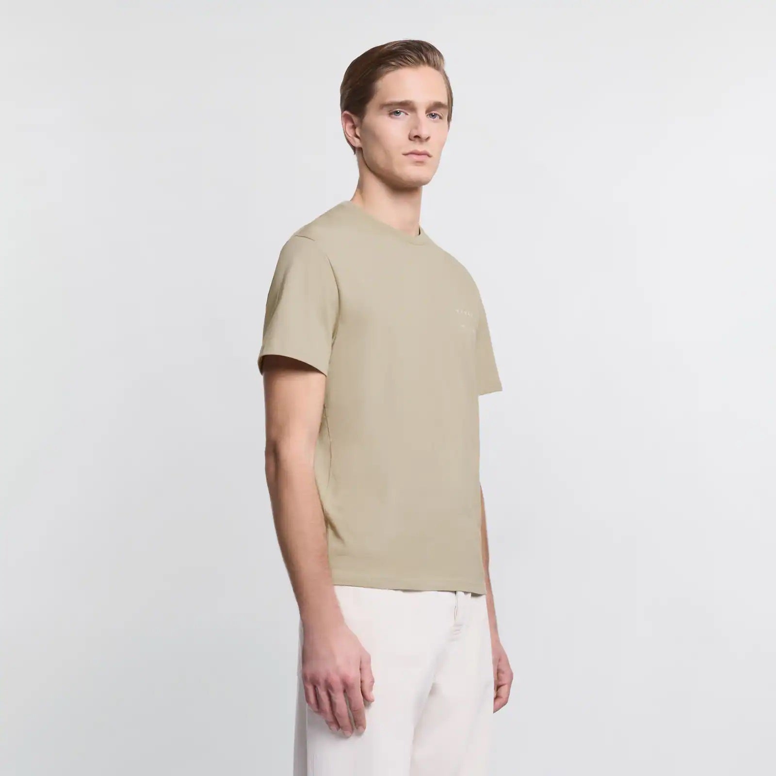 Ecru T-Shirt With Regular Fit