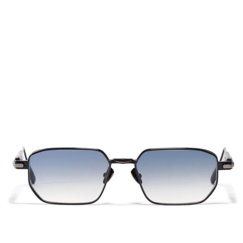 Miles Geometric Black Sunglasses with Gradient Blue Lenses