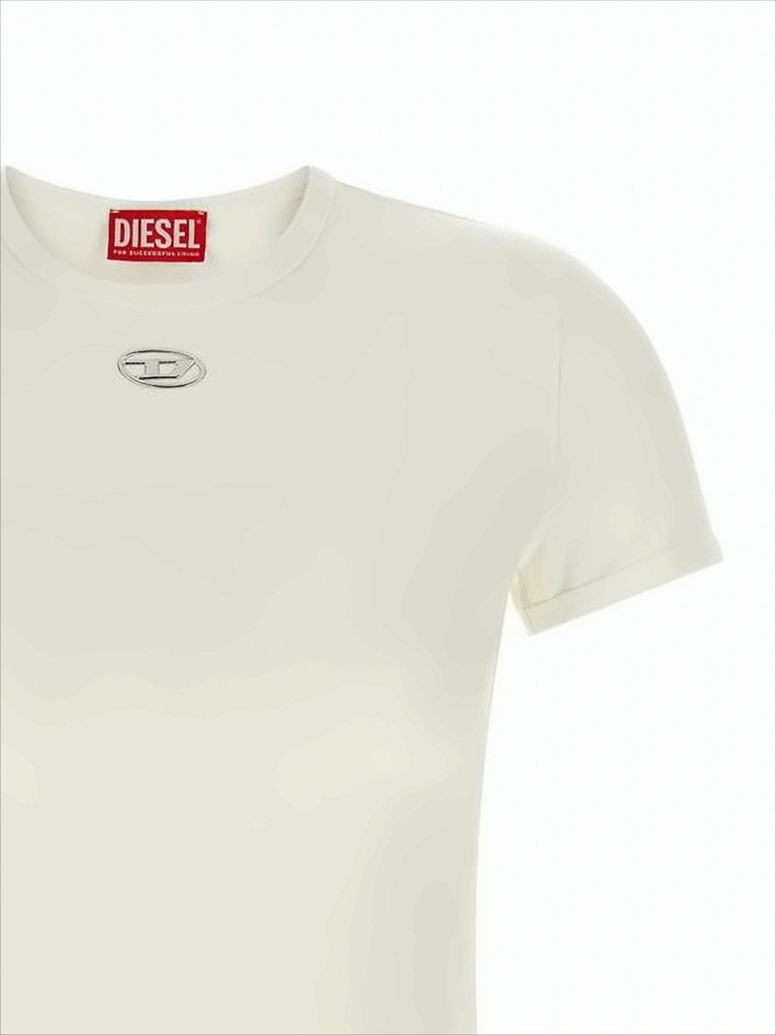 Fitted Short-Sleeve T-Shirt With Metallic Logo Detail