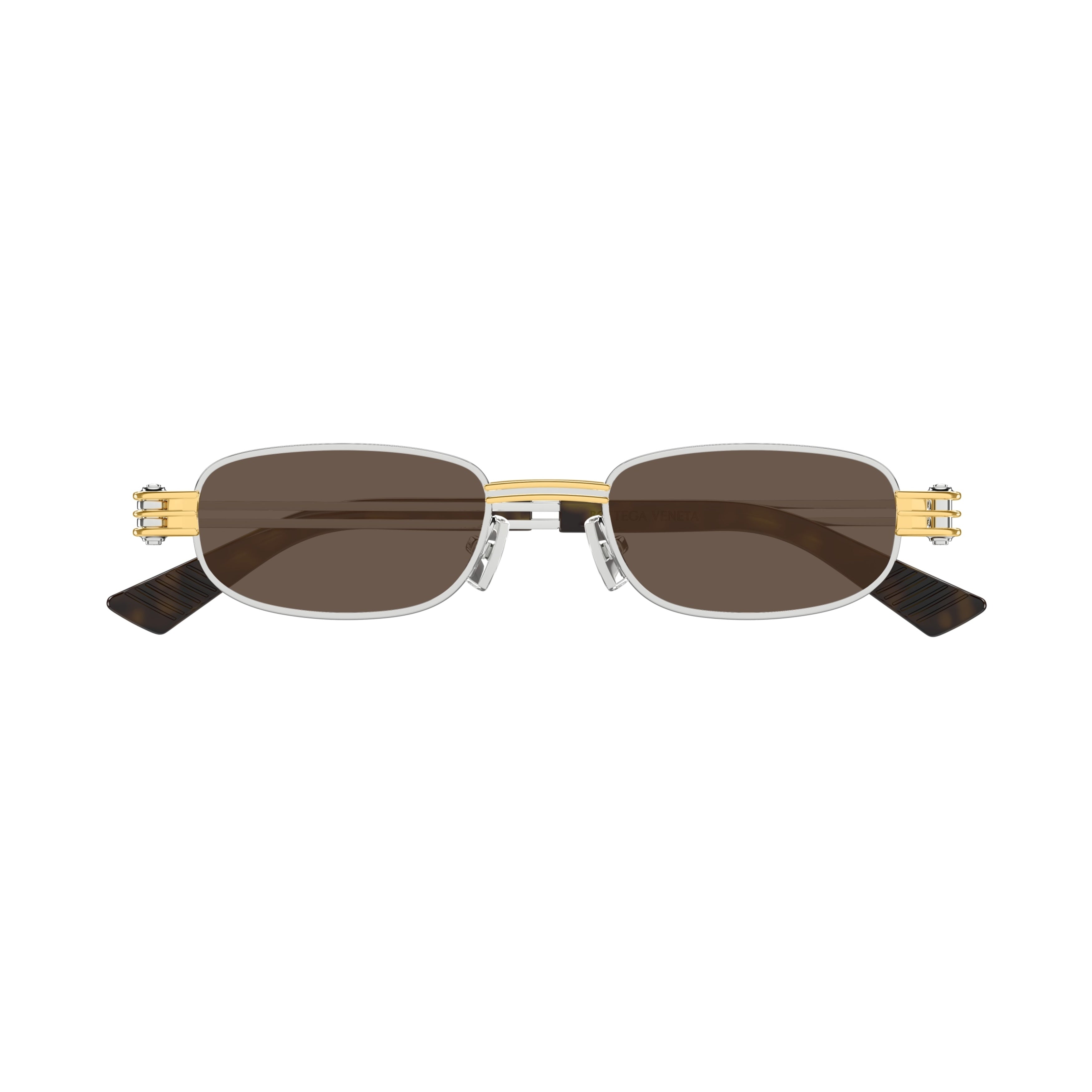 Bv1381s Rectangular Silver Metal Sunglasses