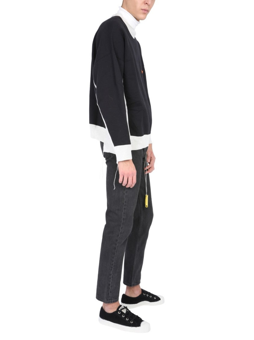 Relaxed Fit Black Crew Neck Sweatshirt