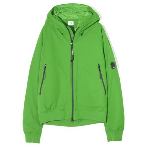 Vibrant Green Casual Jacket With Zipper Details