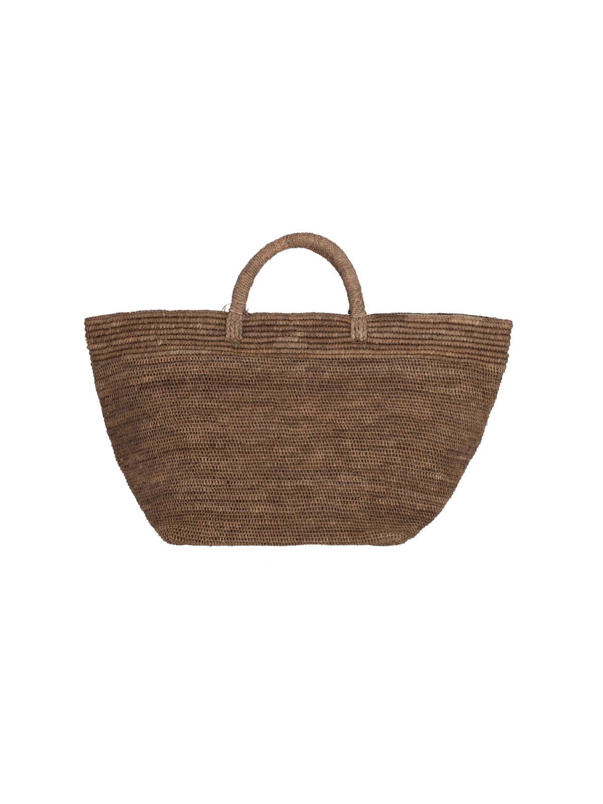 Medium Brown Handbag With Structured Silhouette And Minimalist Design