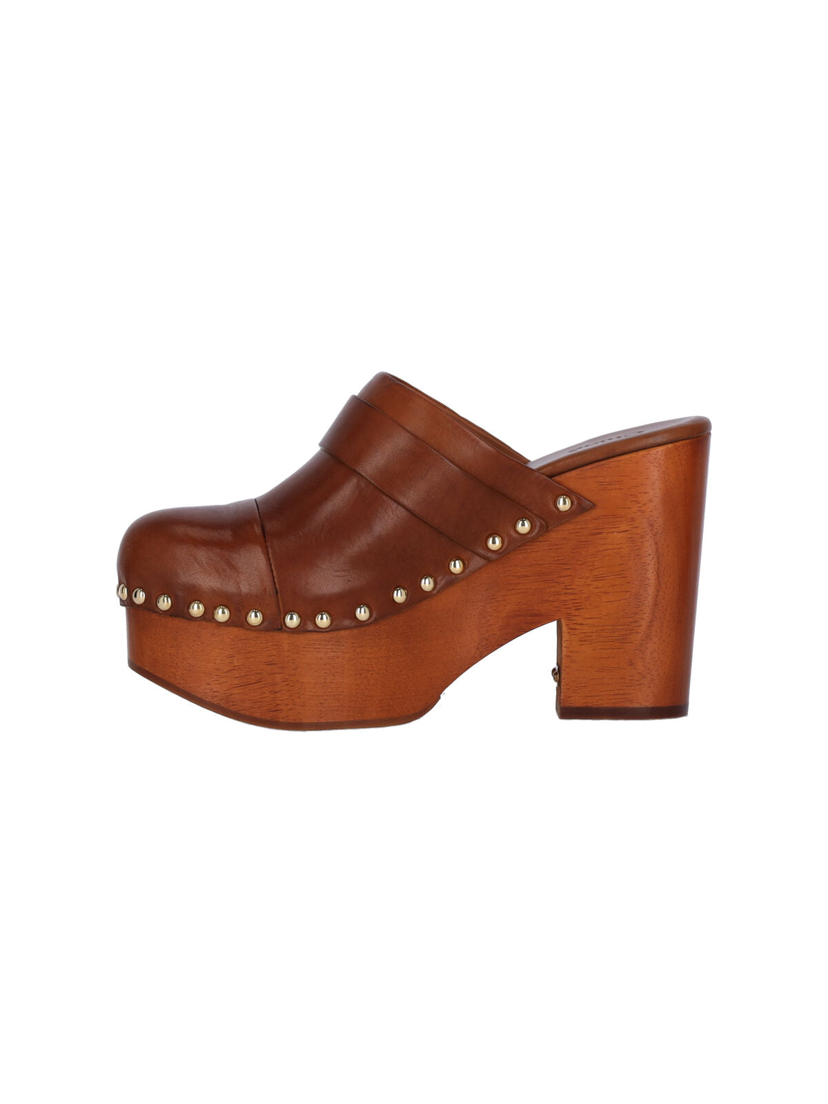 Slip-On Mules With Gold-Tone Paddington Buckle
