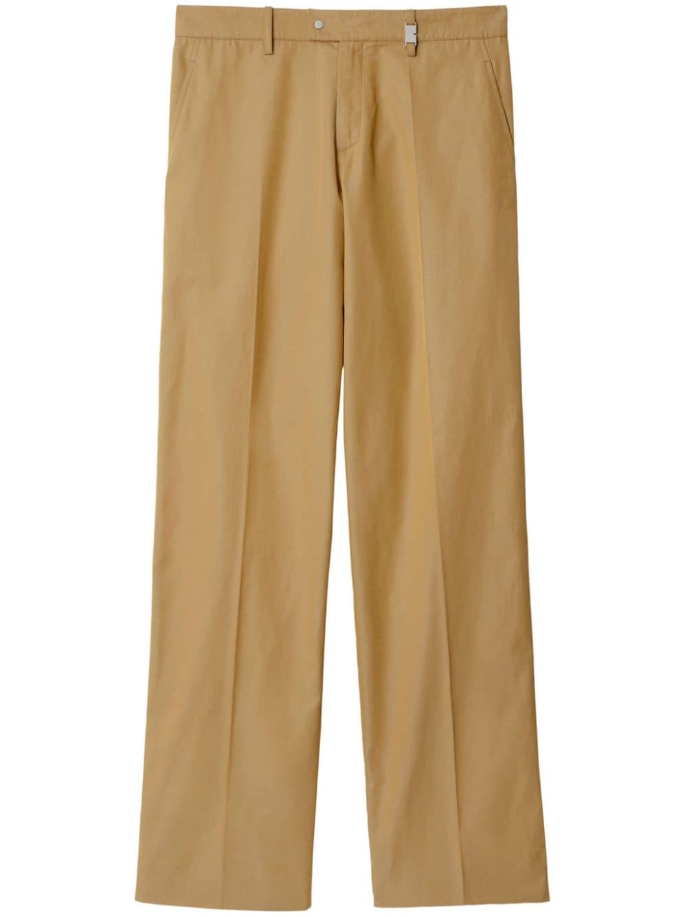 Tailored Straight-Leg Trousers With Pressed Crease