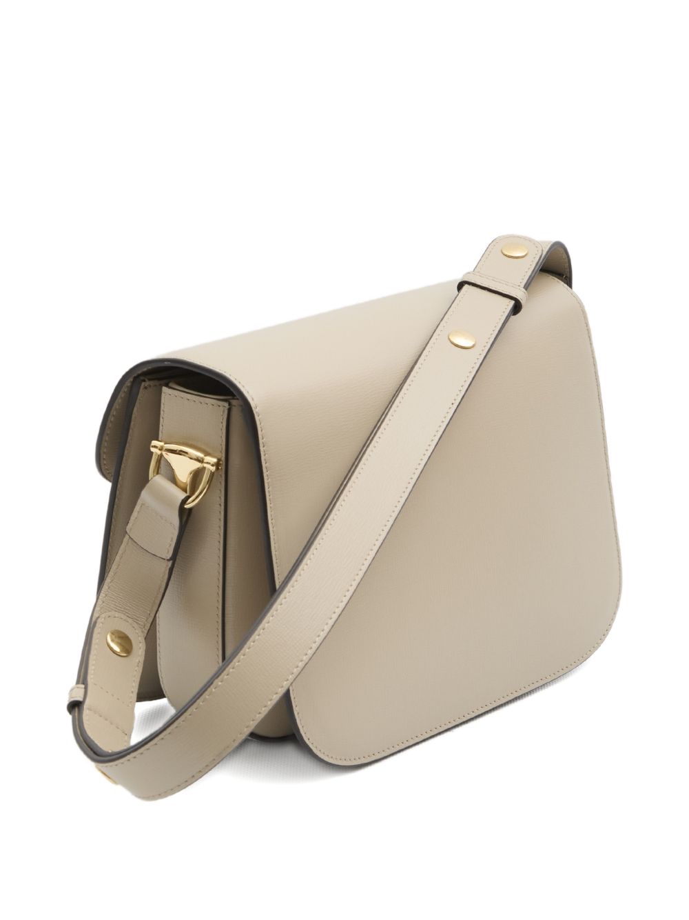 Structured Shoulder Bag With Gold-Tone Horsebit Detail