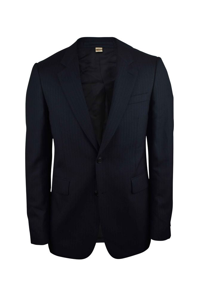 Navy Blue Pinstripe Suit Jacket