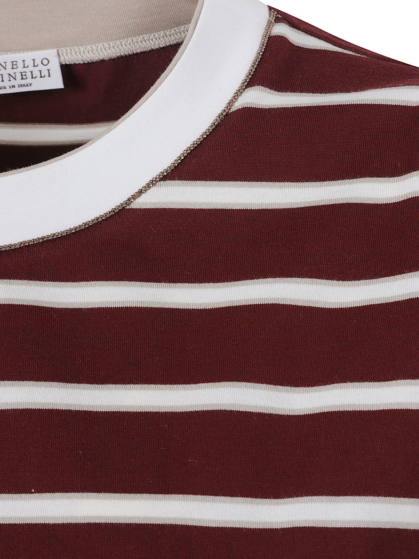 Cropped Red and White Striped T-Shirt