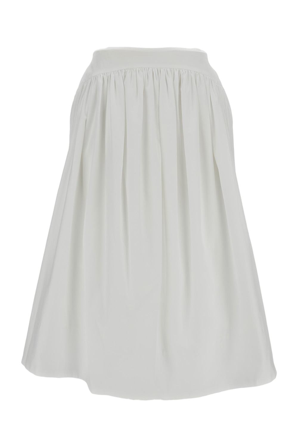 White Basque Cotton Skirt