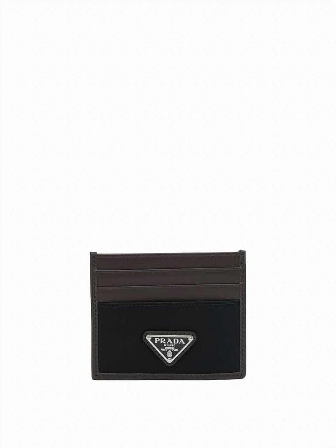 Black Cardholder with Triangular Logo Plaque