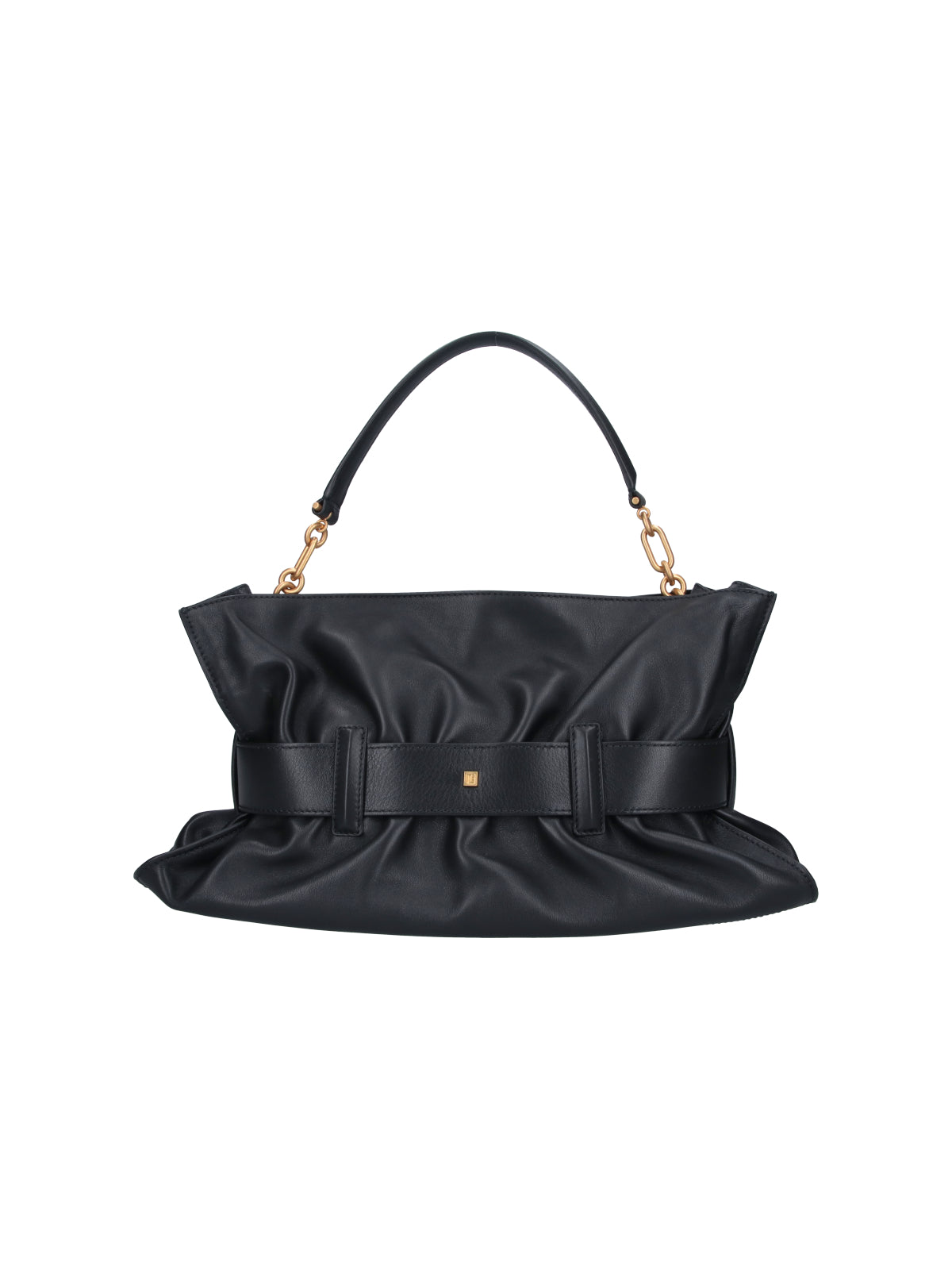 Black Anthem Medium Leather Shoulder Bag