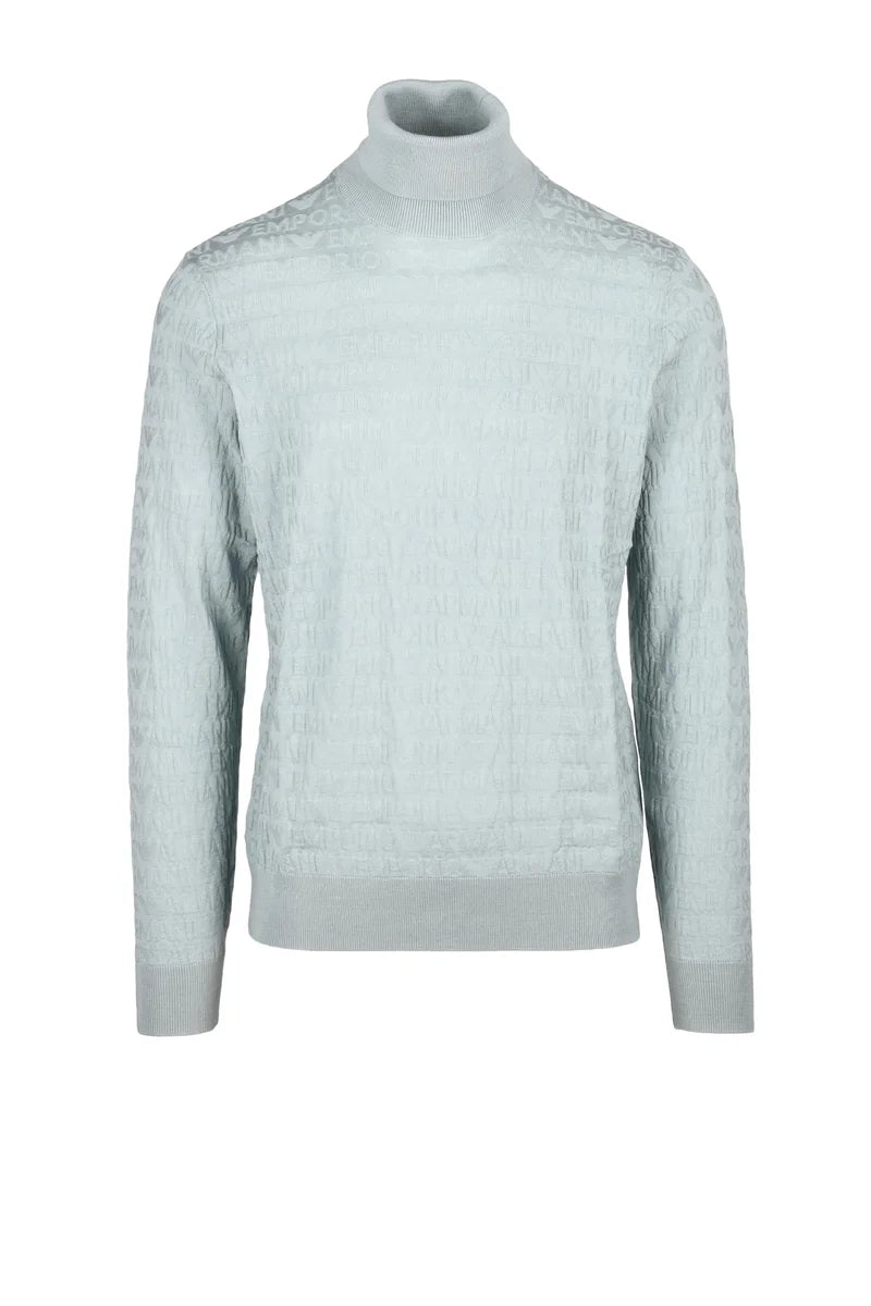 Turtleneck Sweater Virgin Wool - Blue