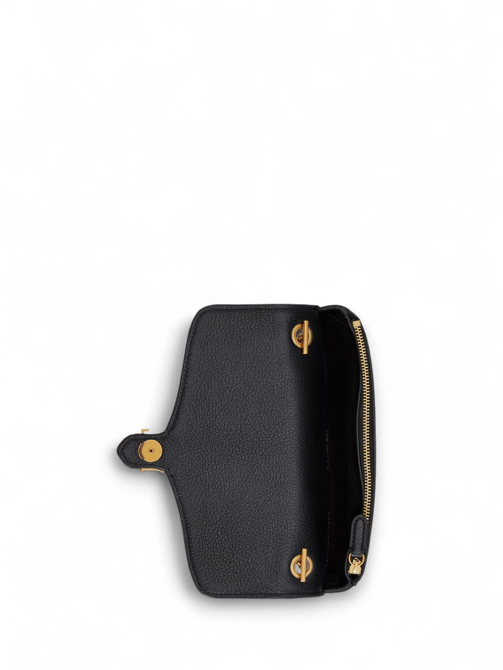 Textured Calf Leather Shoulder Bag