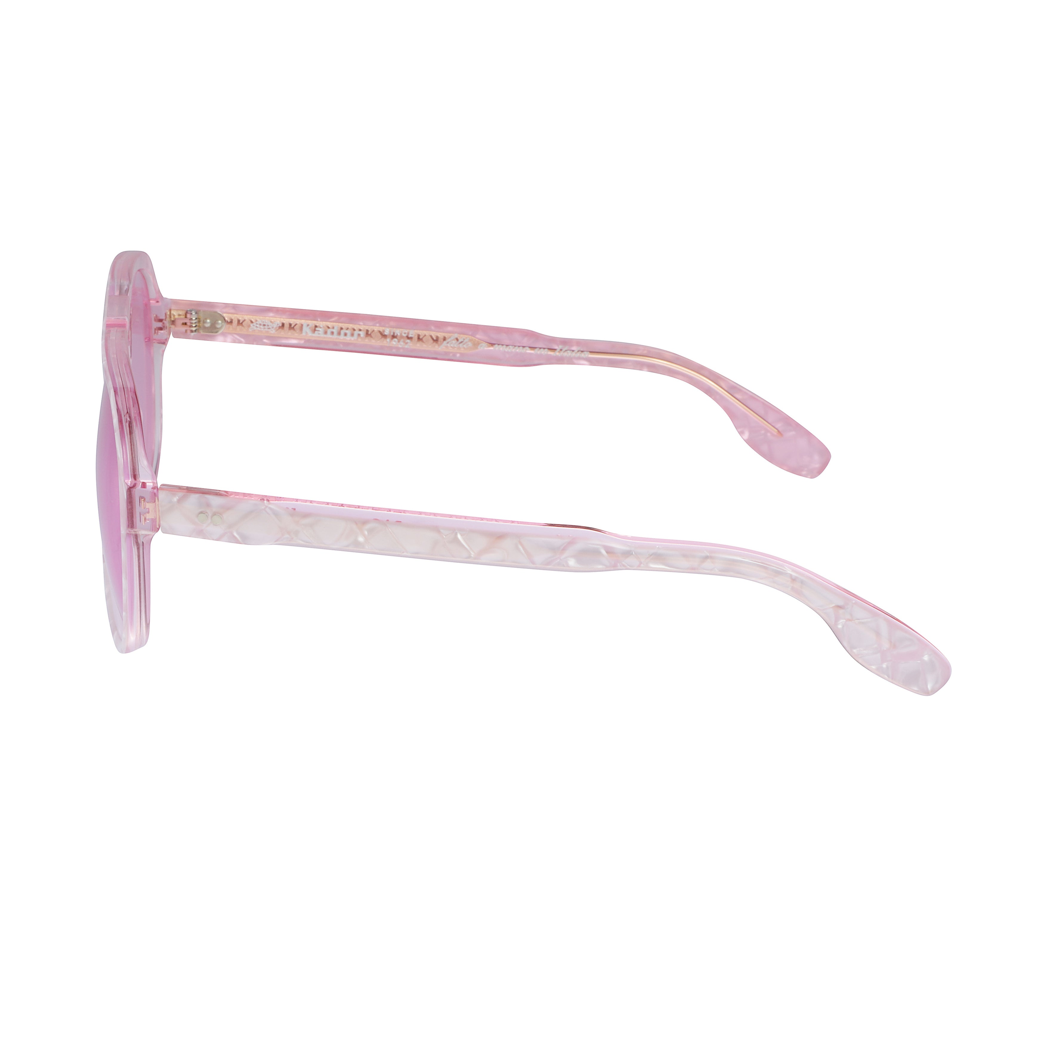 Big Pilot Translucent Pink Sunglasses with Double Bridge Design
