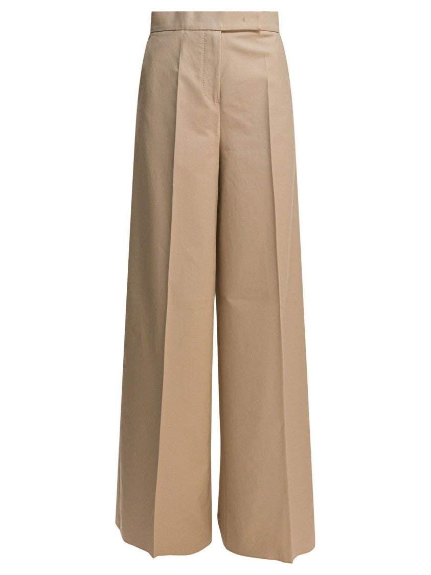 Wide-Leg Cropped Pants with Clean Front