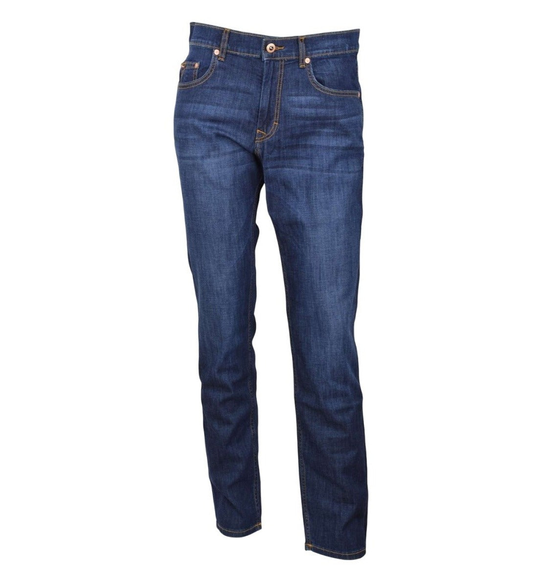 Straight-Leg Denim Jeans