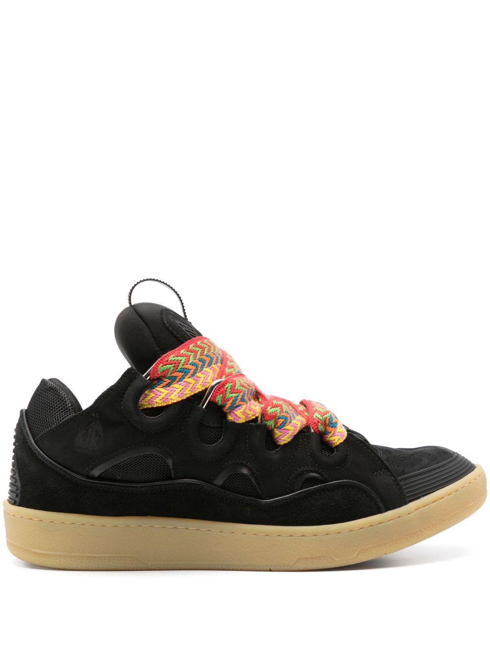 Black Suede Panelled Sneakers