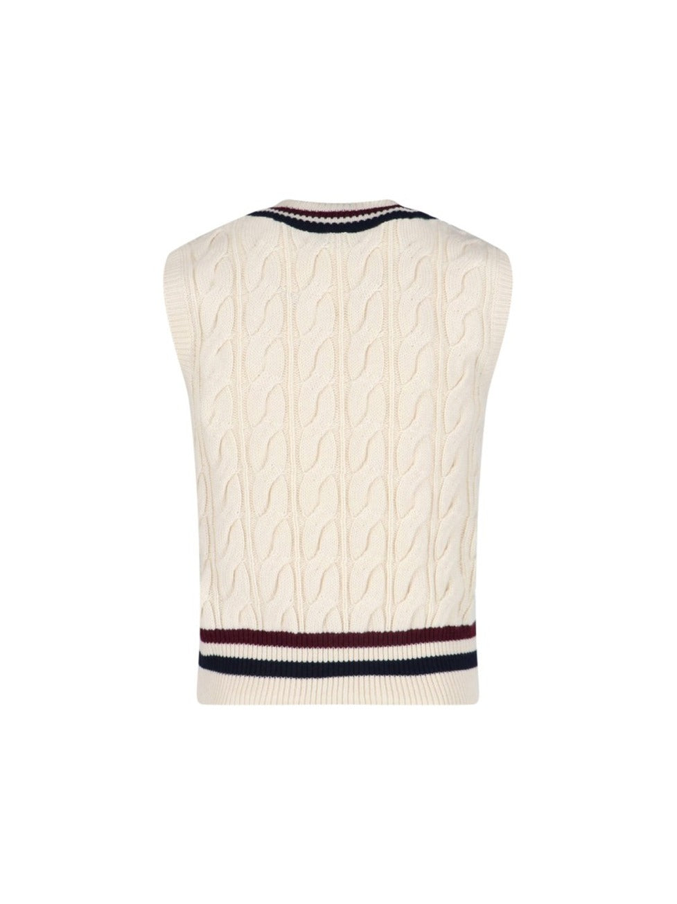 "Triomphe" Vest Sweater Cream