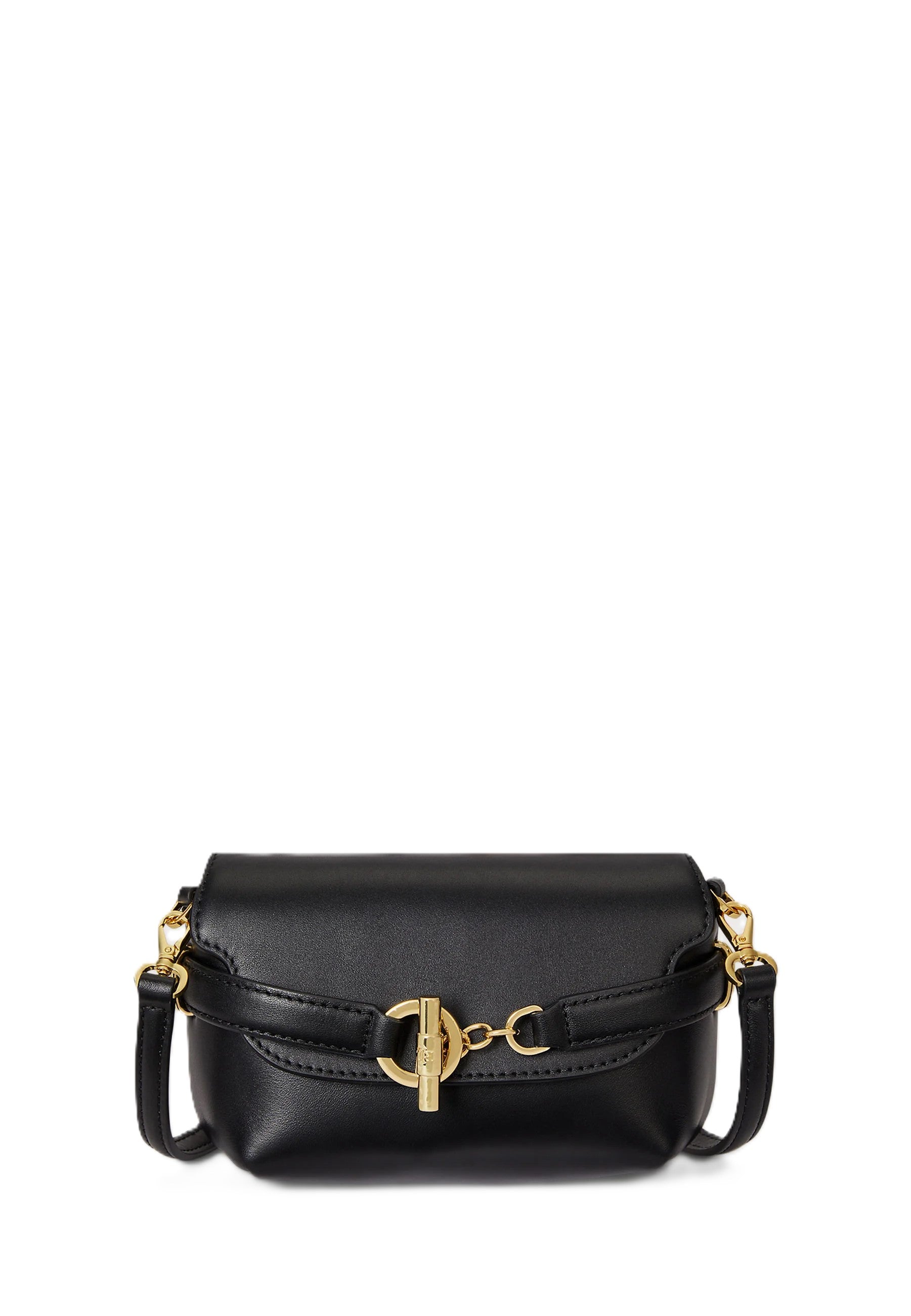Black Smooth Leather Crossbody Bag