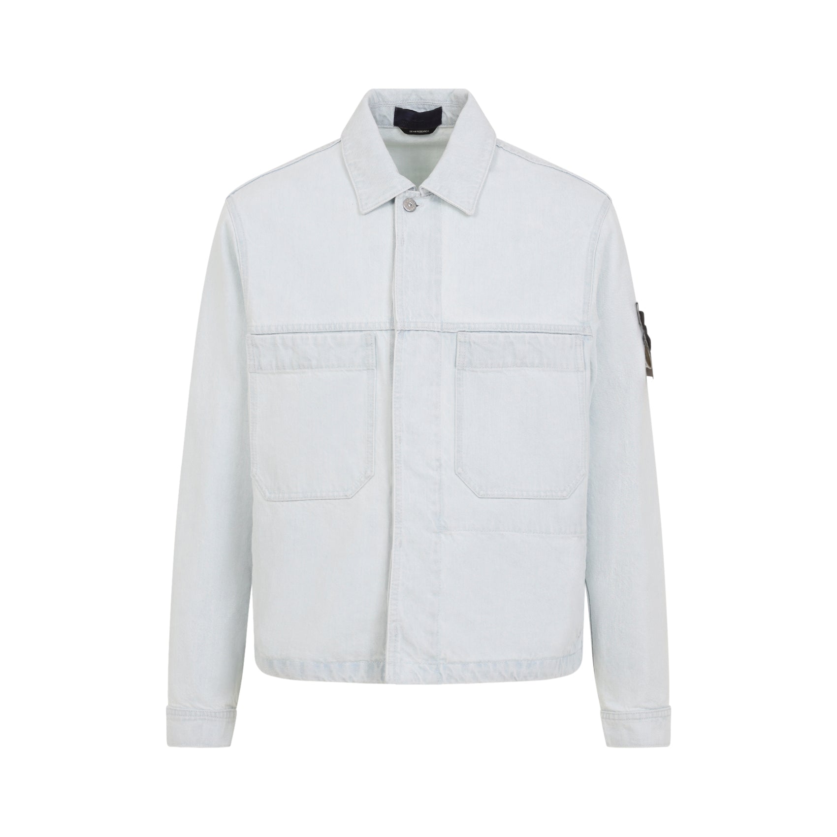 Lightweight Cotton Jacket With Pointed Collar And Functional Pockets
