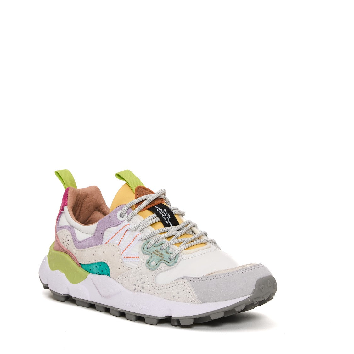 Yamano Bianco Sneakers With Colorful Accents