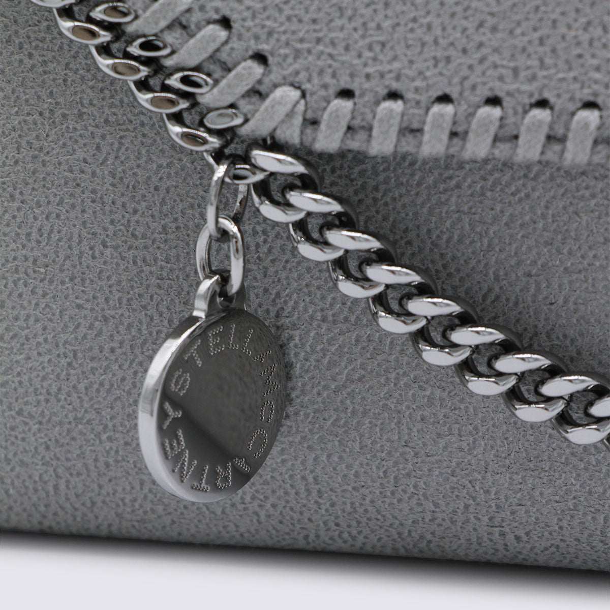 Light Grey Faux Leather Continental Wallet Crossbody Bag
