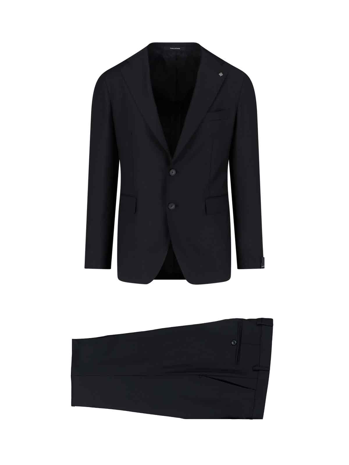 Single-Breasted Cutter Suit – Black