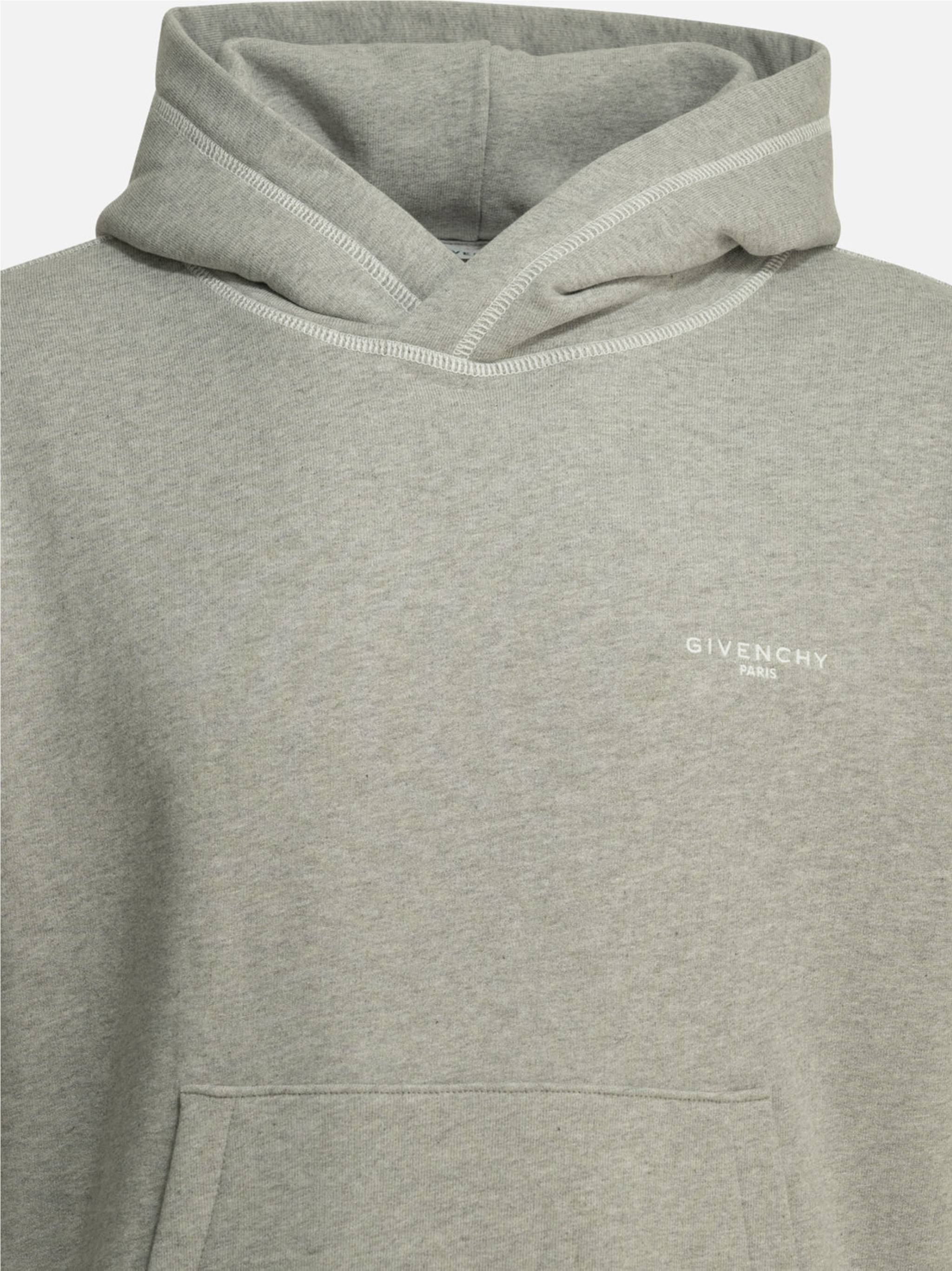 Couture Seam Contrast-Stitched Grey Hoodie