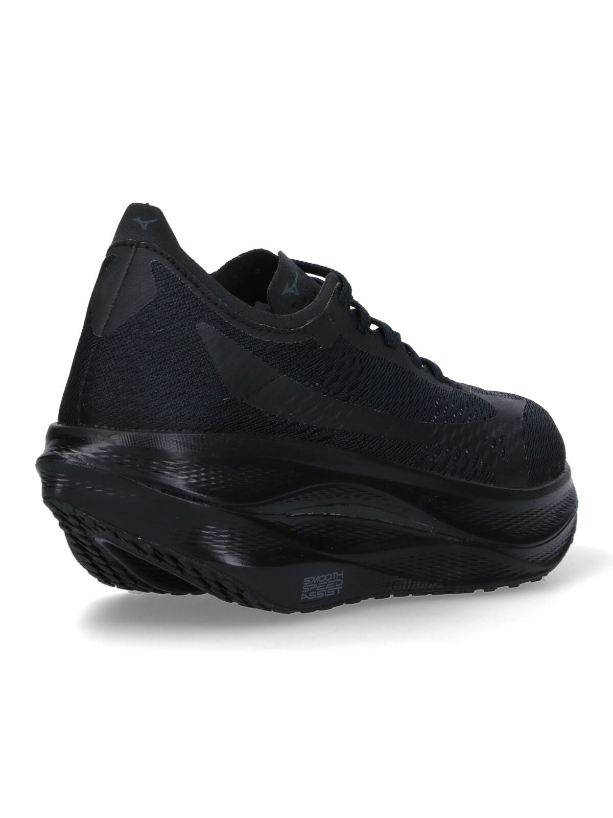 All-Black Sneakers with Rounded Toe