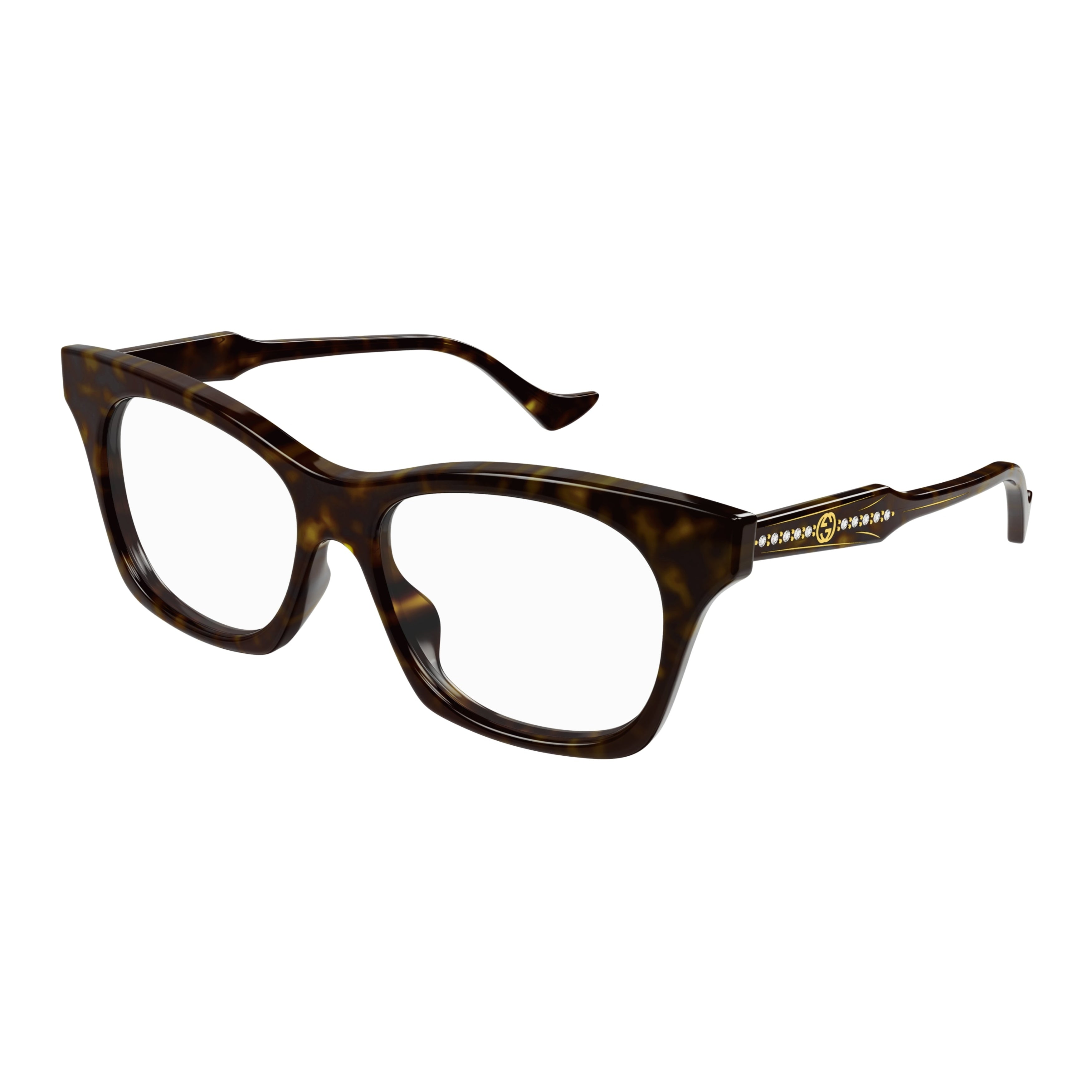 Gg1299o Oversized Square Tortoiseshell Eyeglasses
