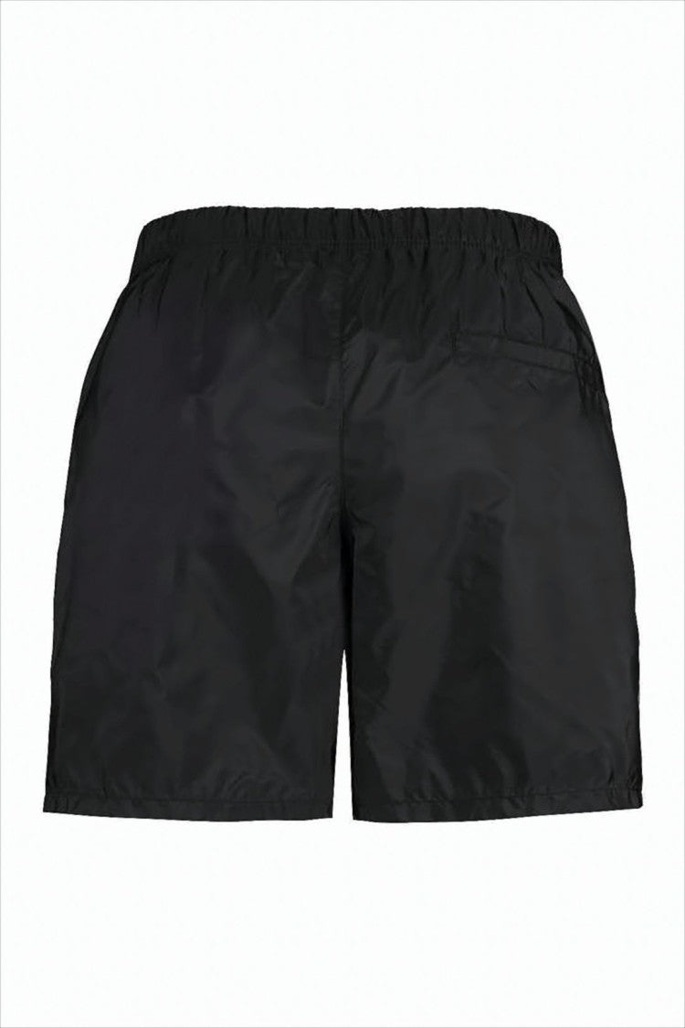 Black Swim Shorts with Subtle Logo Detail