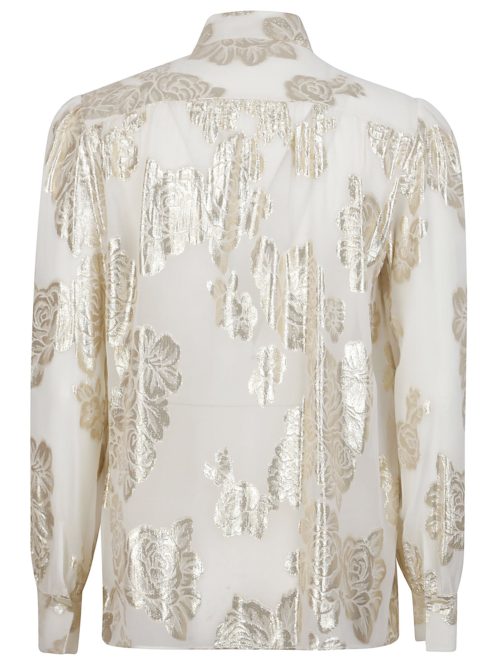 Floral Print Silk Blend Blouse