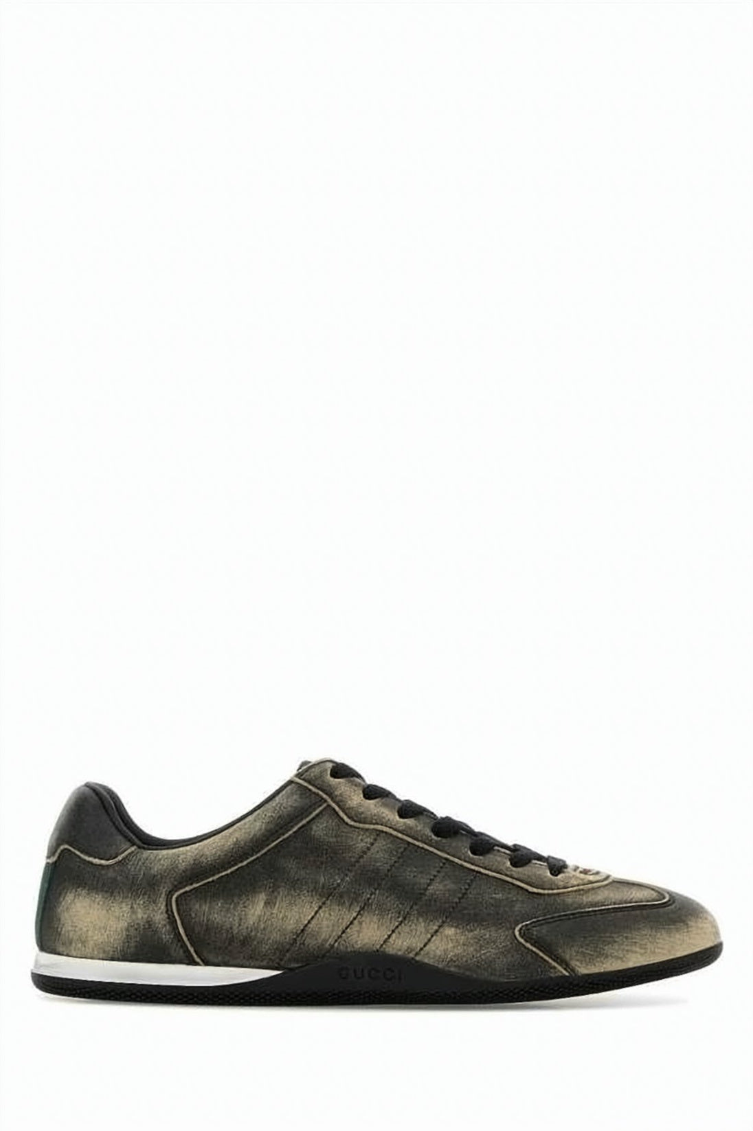 Distressed Leather Sneakers with Minimalist Design