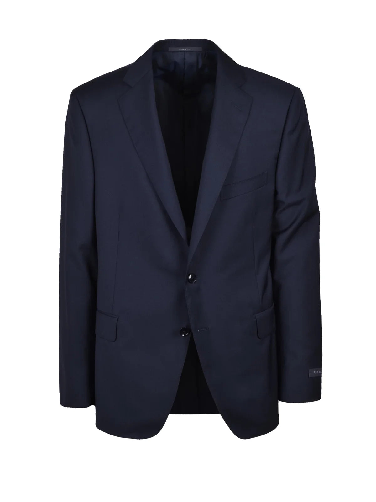 Navy Blue Wool Men Rounded Jacket