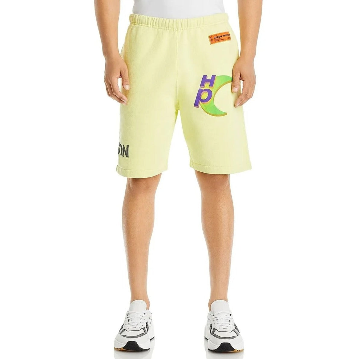 Casual Cotton Shorts With Graphic Logo Detail