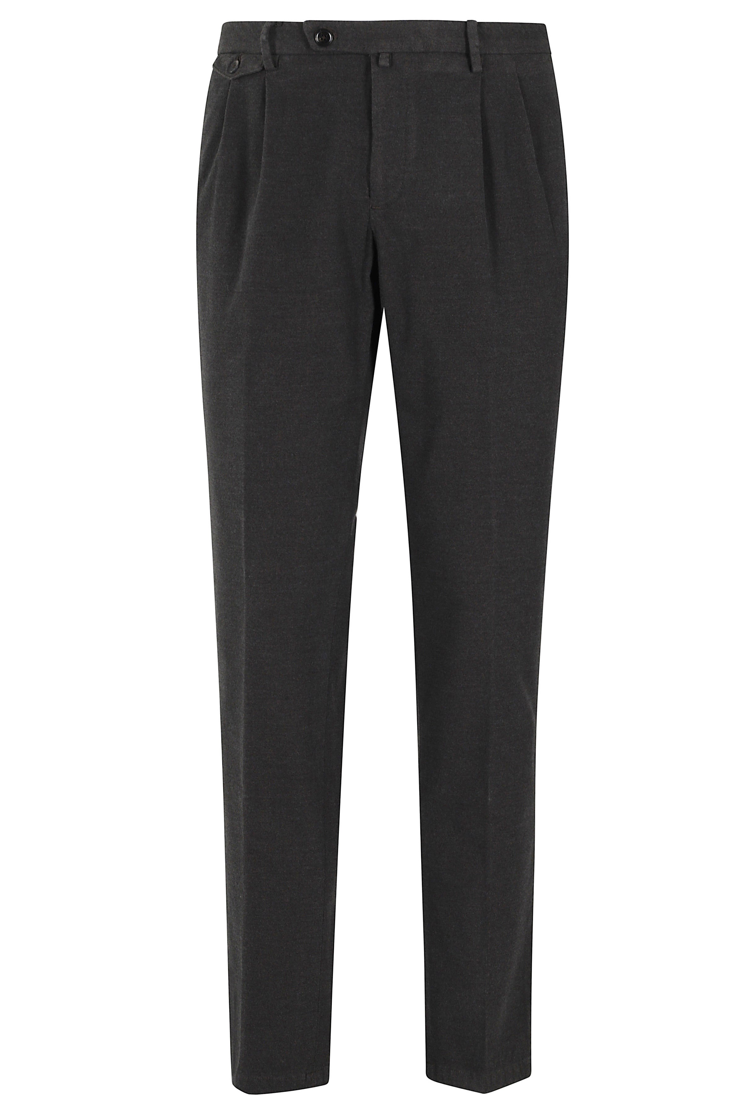 2 Pinces Wool Effect Pocket Pants