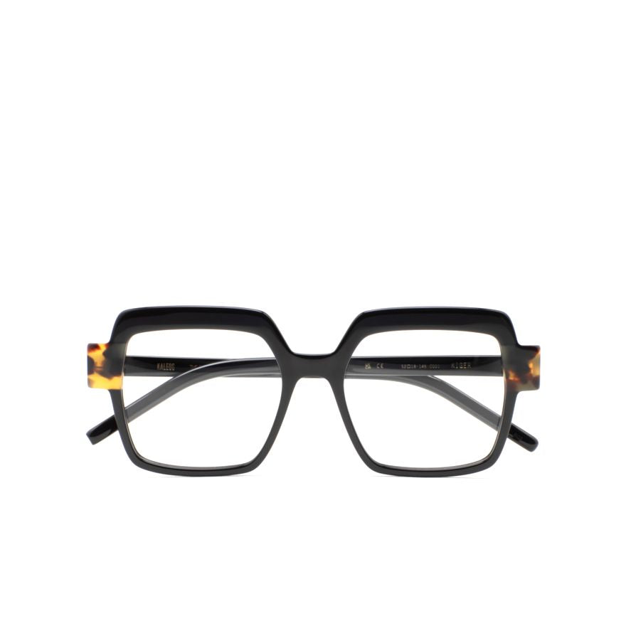 Kiger Oversized Square Frame Eyeglasses with Tortoiseshell Accents