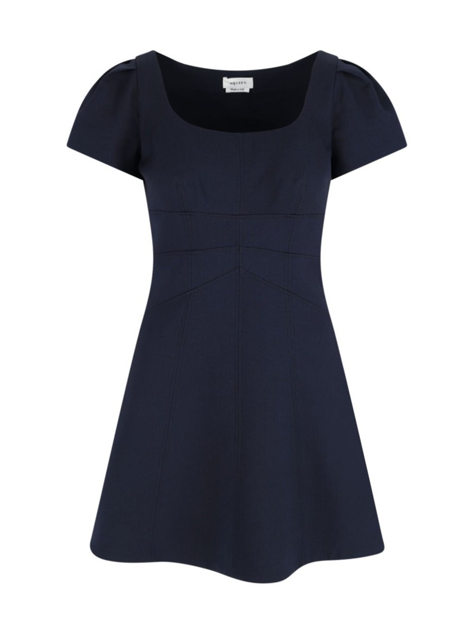 Mini Dress In Navy Wool