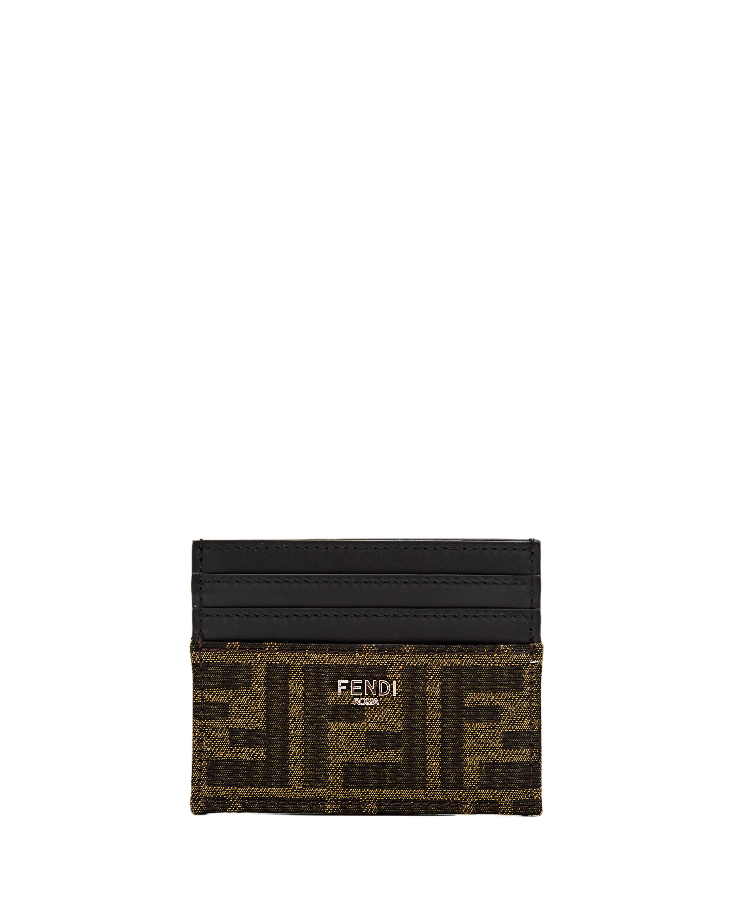 Jacquard Card Holder With Geometric Pattern